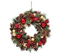 ATMOSPHERA CREATEUR D'INTERIEUR Corona de Navidad Acebo Estrella D 35 cm