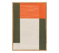 ATMOSPHERA CREATEUR D'INTERIEUR Decoración mural Tissia 50 x 70 cm tejido naranja y beige