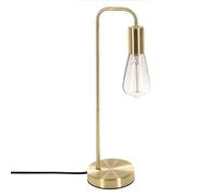 Atmosphera - Lámpara de mesa Keli, dorada, 45 cm de alto, diseño industrial de metal - Para oficina, dormitorio y salón