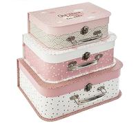 ATMOSPHERA CREATEUR D'INTERIEUR Lote de 3 estuches, conjunto de maletas infantiles, Rosa