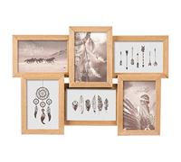 ATMOSPHERA CREATEUR D'INTERIEUR Marco de Pared Naturaleza, Revoltijo 6 imágenes, De Madera, 10 x 15 cm