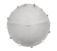 Atmosphera Alfombra infantil Pompons Gris diámetro 90 cm