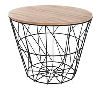 Atmosphera Mesa auxiliar Kumi de metal negro Ø 38 cm