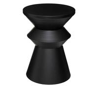 ATMOSPHERA CREATEUR D'INTERIEUR Mesa Auxiliar Tipo tótem Sohan, Metal Negro