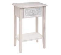 ATMOSPHERA CREATEUR D'INTERIEUR Mesita Auxiliar, Blanco, Normal