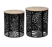 ATMOSPHERA CREATEUR D'INTERIEUR Mesita Auxiliar, Negro, cm