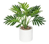 ATMOSPHERA CREATEUR D'INTERIEUR Palma con macetero de Cemento Blanco Etnik Altura 29, Normal