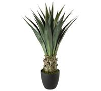 ATMOSPHERA CREATEUR D'INTERIEUR Planta Artificial Agave 78 cm con macetero Redondo en Negro