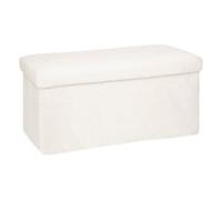 Atmosphera – Puff plegable Ezzio – Madera, blanco