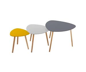 ATMOSPHERA CREATEUR D'INTERIEUR Set de 3 mesas de café rompen Mileo