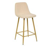 ATMOSPHERA CREATEUR D'INTERIEUR - Silla de bar de tela roca beige claro 42 x 48 x 93 cm
