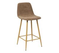ATMOSPHERA CREATEUR D'INTERIEUR - Silla de bar roka de tela beige oscuro, 42 x 48 x 93 cm