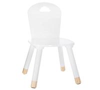 ATMOSPHERA CREATEUR D'INTERIEUR Silla de Madera para niños-Decoración Nube-Color Blanco, marrón, L. 28 x l. 50 x H. 28 cm