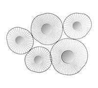 Atmosphera - Decoración de Pared 5 Espejos Negro Hierro