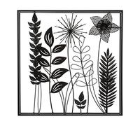 Atmosphera - Decoración de pared 'Feuilles' - metal 40 x 40 cm