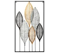 Atmosphera Decoración Hojas Metal Color Amarillo/Negro