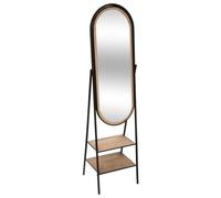 Atmosphera - Espejo de pie «Mael» Negro - Metal y Madera 160 x 44 cm