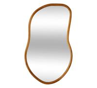 Atmosphera Interior Designer - Espejo Livia con Forma orgánica - Espejo de Pared de Madera para Dormitorio, salón y recibidor - 45 x 75 cm - Beige