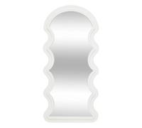 Atmosphera Espejo mural Emily ondulado MDF blanco 114 x 54 cm