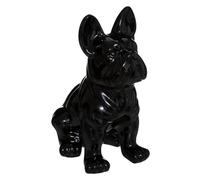 Atmosphera - Estatuilla Bulldog - cerámica - Negra - H12 cm