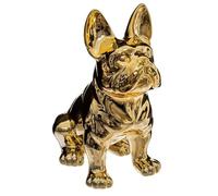 Atmosphera - Estatuilla Bulldog - cerámica - Oro - H19 cm