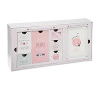 Atmosphera - Estuche de Regalo de Nacimiento «Mon Premier ...» 20 x 38 cm - Rosado