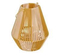 Atmosphera - Farol de Piscina con asa 23x23x27,5cm Amarillo y Beige - Modelo a