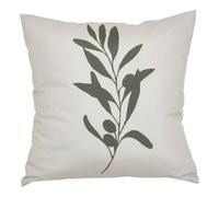 Atmosphera - Funda de cojín de Exterior tileo 40x40cm Estampado de Hojas Beige y Verde