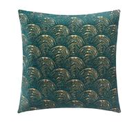 Atmosphera - Funda de cojín Leopardo - algodón y Chenilla - Amarillo Ocre - 40x40 cm