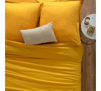 Atmosphera - Funda nórdica de algodón - Amarillo Mostaza 140 x 200 cm