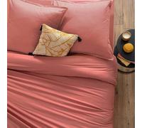Atmosphera - Funda nórdica para Cama Individual, de algodón, 140 x 200 cm, Color Rosa