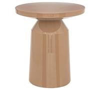 Atmosphera Interior Designer - Mesa Auxiliar Totem Sita de Metal Beige - Mesa para Dormitorio, salón y recibidor - D38cm