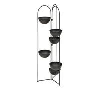 Atmosphera - Jardinera de Acero reso 6 plazas 38x42x124cm Negro