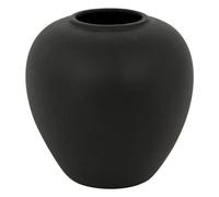Atmosphera - Jarrón Bola de cerámica Negra rily h22cm