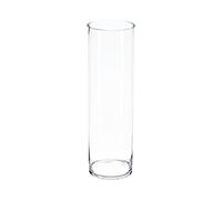 Atmosphera - Jarrón cilíndrico Alto - Transparente - 50 cm de Alto x 15 cm de diámetro - Cristal - para Flores, decoración, Centro de Mesa