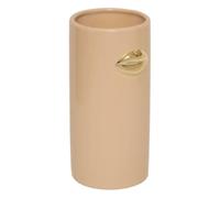 Atmosphera - Jarrón de cerámica Crush, 20 cm de Altura - Beige