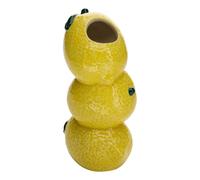 Atmosphera - Jarrón de cerámica Fruity Watermelon 10,5x8,5x19,8 cm - Amarillo