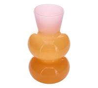 Atmosphera - Jarrón de Cristal para Piscina 8x8x14,5cm Naranja y Rosa