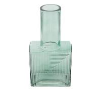 Atmosphera - Jarrón de Cristal reso 13.5x8x26.7cm marrón - Verde