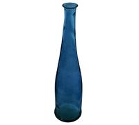 Atmosphera - Jarrón Largo - Vidrio Reciclado - Azul tormenta A. 80 cm