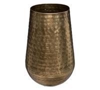 Atmosphera - Jarrón «Oasis» - Metal Martillado - Dorado H23 cm