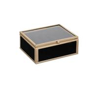 Atmosphera - "Joyero ""Penélope"" - metal y terciopelo - negro - 10x4-2 cm"
