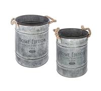 Atmosphera - Juego de 2 Cubos de Metal - Gris