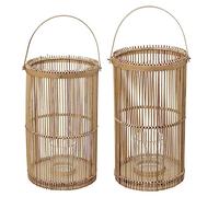 ATMOSPHERA CREATEUR D'INTERIEUR Set x 2 linternas de bambú max a 40 cm beige