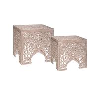 ATMOSPHERA CREATEUR D'INTERIEUR Mesa Auxiliar Terre Beige x2