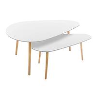 Atmosphera - Juego de 2 mesas de Centro 'Mileo' Blancas