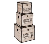 Atmosphera - Juego de 3 baúles Cuadrados 'Rétro Factory'