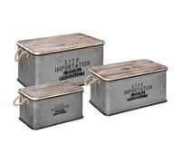 ATMOSPHERA CREATEUR D'INTERIEUR Metal Madera Zinc Tronco x 3