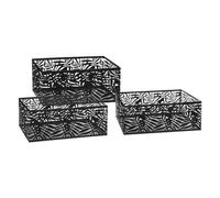 Atmosphera - "Juego de 3 cajas ""Pop"" - metal calado - negro"