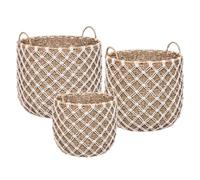 Atmosphera - Juego de 3 cestas Redondas Palm - macramé